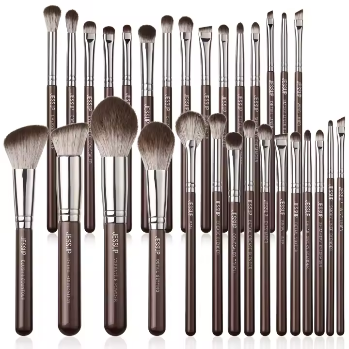 Set de 15 Pinceles para los Ojos Jessup Set de Maquillaje Vegano con Corrector, Cejas, Liner, Base, Bronceador - 1