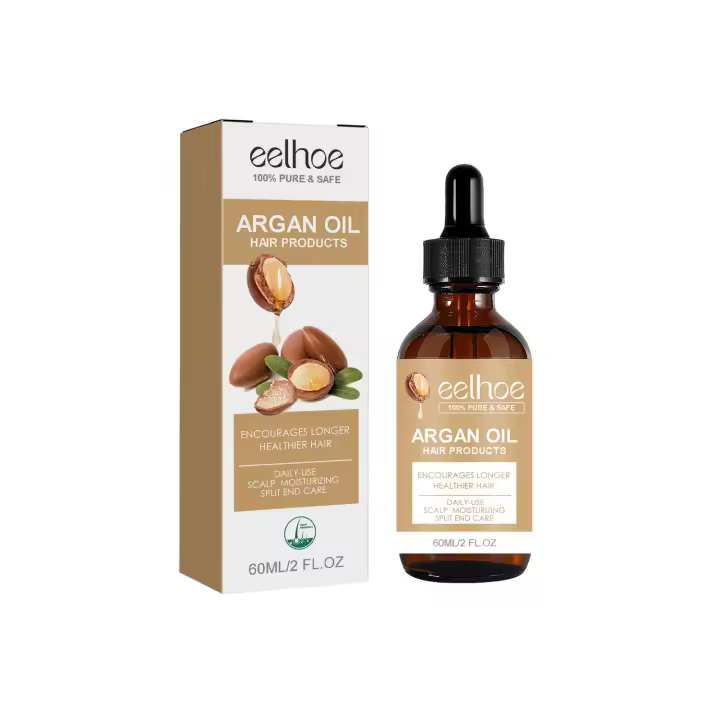 La loción para el cabello densa con aceite de nuez marroquí de Eelhoe previene la caída del cabello, solidifica, suaviza el cabello, nutre, masajea el cuero cabelludo y - 1