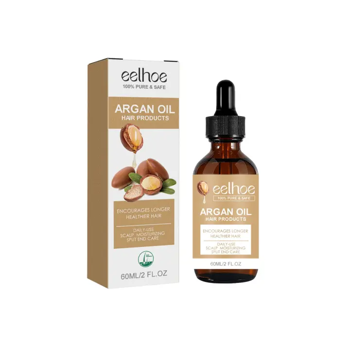 La loción para el cabello densa con aceite de nuez marroquí de Eelhoe previene la caída del cabello, solidifica, suaviza el cabello, nutre, masajea el cuero cabelludo y - 1