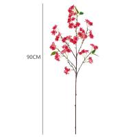 Ramas de flores de cerezo artificiales de 90cm, flores de cerezo de seda elegantes de tacto Real, flores falsas de plástico hechas a mano para el Día de San Valentín - details 0