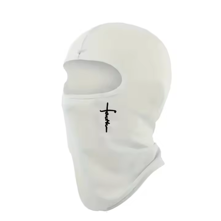 Máscara de esquí de cara completa de poliéster con estampado fresco, cubierta facial con estampado cruzado, pasamontañas de ciclismo transpirable y portátil - 1