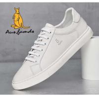 Zapatos deportivos informales para hombre, capa superior de piel de vaca y suela de goma estilo caminar a la moda con logotipo de canguro - details 7