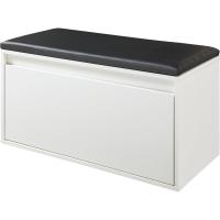 Banco Zapatero con Cajón Mueble Zapatero para 3 Pares de Calzado con Asiento Tapizado para Entrada Vestíbulo Dormitorio Aglomerado Polipiel 80 x 39 x 45 cm - details 10
