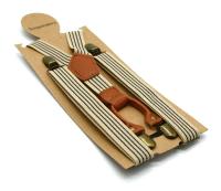 4 clips de bronce para adultos de 2,5 centímetros, tirantes a rayas para hombre, accesorio retro de alta elasticidad para fiestas y bodas, para mujer - details 9