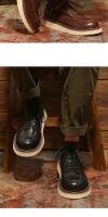 Botas de hombre de alta gama de cuero zapatos de hombre de piel de vaca de capa superior - details 17