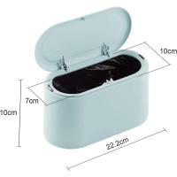 Mini Cubo de Basura para Escritorio Cubo de Desechos con Tapa para Habitación y Baño - details 0