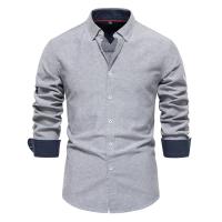 día del padre Camisas ajustadas de calidad de marca para hombres Camisa Oxford de algodón de otoño para hombres Camisas de manga larga con botones para hombres Camisas de negocios casuales - details 9