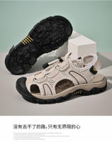 Sandalias de Cuero de Vaca de Primera Calidad Tamaño Grande Ideal para Montañismo, Viajes al Aire Libre, Ocio de Verano para Hombres Estilo de Bolsa de Cabeza - details 17