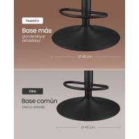 Juego de 2 Taburetes de Bar Sillas Altas Giratorias Regulables en Altura Acolchado PU - details 4