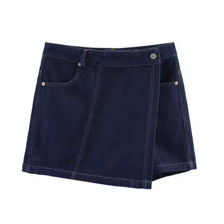Conjunto de Dos Piezas de Moda para Mujer Ouwu Pantalones Cortos de Cintura Alta y Faldas - 1