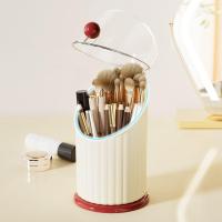 Estuche de almacenamiento de brochas de maquillaje de gran capacidad, organizador de cosméticos de plástico impermeable con tapa transparente - details 2
