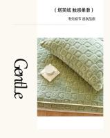 Funda de colchón de terciopelo grueso, Protector de almohadilla de cama tejido de amor, Sábana bajera cálida de felpa para el hogar, colchas de dormitorio - details 6