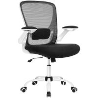 Silla de Oficina, Silla de Escritorio de Malla, Silla Giratoria Ergonómica, Soporte Lumbar, Oscilante, Asiento de 53 cm, Apoyabrazos Abatibles, Negro OBN037BKV2 - details 10