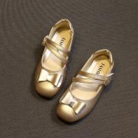 Zapatos de cuero para niñas, zapatillas planas de princesa con pajarita, zapatos de flores para niñas, zapatos planos informales para niños, zapatos de tacón bajo para baile y boda, suaves - details 21