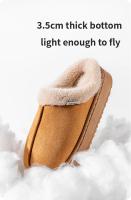 Zapatillas mullidas de moda para mujer para otoño e invierno, zapatillas Unisex cálidas y antideslizantes con suela gruesa de EVA para interiores para invierno - details 5