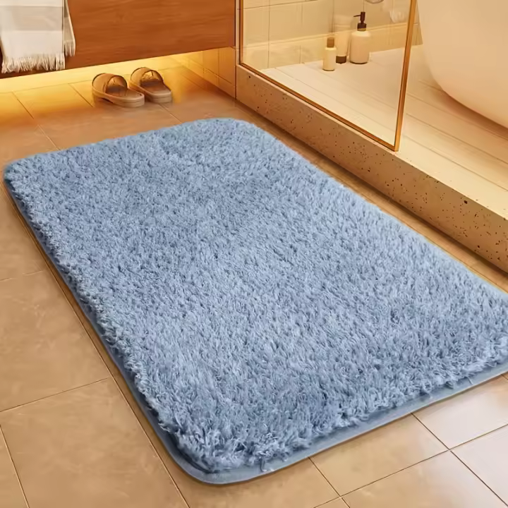 Alfombra De Baño enroscada, Alfombra De Piso Absorbente De Felpa Suave Antideslizante, Ideal Para Sala De Estar - 1