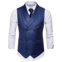 #   4822 Chaleco de traje para hombre, chaleco de vestir de color sólido, chaleco de doble botonadura para hombre, chalecos formales sin mangas ajustados para hombre de talla grande 4XL - details 9