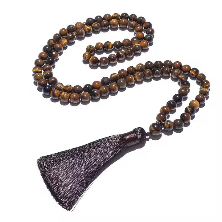99 Piedras Naturales Tasbih Cuentas de Oración Musulmanas 8mm Joyería Ramadan - 1