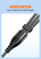 Cable de carga súper rápida 3 en 1, 6A, 66W, 1,2 M, 2M, cargador Micro USB tipo C, nailon trenzado para iPhone, Xiaomi, Samsung - details 11