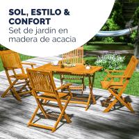 Comedor Plegable 5 Piezas Exterior Patio Terraza 120x70x75cm - details 7