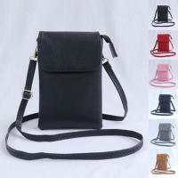 Bolso bandolera de PU para mujer, bolso pequeño con estilo mensajero para teléfono móvil, color sólido y cierre de hebilla - details 2