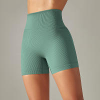 Hamidou-pantalones cortos deportivos de Yoga para mujer, mallas sin costuras para correr, ciclismo, cintura alta, entrenamiento, gimnasio, Verano - details 12