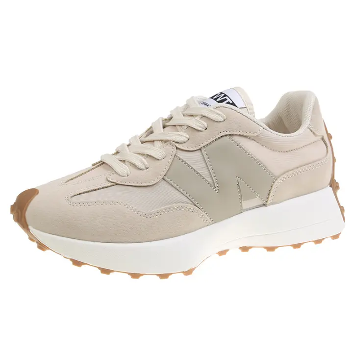 2025 Primavera y otoño Zapatos de mujer Suela gruesa Zapatillas transpirables Zapatos de cordones al e libre - 1