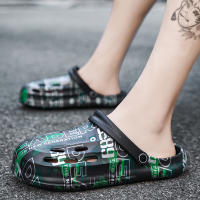 Zuecos de jardín para hombre, zapatillas informales grises, sandalias ligeras sin cordones con parte superior transpirable - details 11