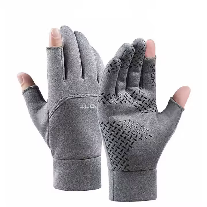1 par de guantes de esquí antideslizantes para hombre y mujer, resistentes al agua, con pantalla táctil, para pesca en invierno - 1