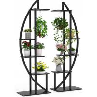 Soporte de 5 Niveles para Plantas Interiores Estante de Exhibición de Metal Curvado con 2 Ganchos - details 0