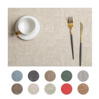 Mantel Individual de estilo nórdico para decoración de mesa, tapete de vajilla impermeable de cuero PU, posavasos rectangulares lavables para comedor, 4 Uds. - details 1