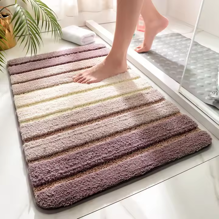 Alfombra de baño de imitación de cachemira, inodoro para el hogar, inodoro absorbente, antideslizante, alfombrilla sucia y resistente al desgaste, decoración del hogar - 1