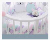 Almohada de bola anudada larga trenzada, Bola de nudo, trenza de tres hebras, decoración de habitación de niños, envolvente de cama - details 6