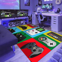 Tapete para piso, alfombras coloridas con diseños de videojuegos, alfombra antideslizante para sala de estar y dormitorio, 1 unidad - details 0
