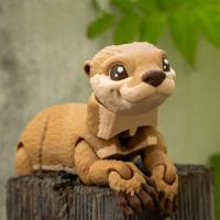 Lindo modelo de nutria PLA, juguete de Color sólido, figura de acción de nutria impresa en 3D, figura de Animal articulada múltiple móvil de escritorio - details 3