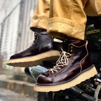 Zapatos de cuero vacuno puro de alta gama, estilo casual de herramientas, zapatos de tablero de caña alta - details 4