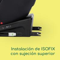 Silla Coche 360, 0-12 años, 40-150 cm, Silla Coche, Instalación Pata Apoyo, Giro 360, 8 Posiciones Reclinación, 12 Posiciones Reposacabezas, Full Black - details 24