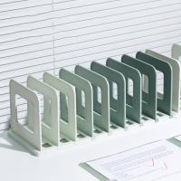 Sujetalibros desmontables ajustables, divisores antideslizantes, soporte para libros de escritorio, ahorro de espacio, soporte Vertical anticaída para libros en el aula - details 10