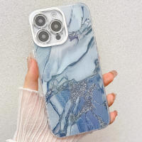Funda de lujo con marco chapado y pintado de mármol IMD para iPhone 16 Pro Max 15 Pro 14 Pro - details 9