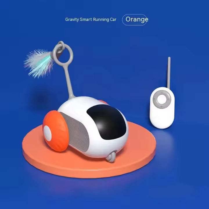 ATUBAN Wireless Gravity Sports Car Remote Control Electric Cat Toy Tease Cat Stick Pet Supplies,Party and for Cat Funny Toy - 1