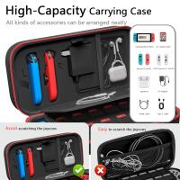 -Bolsa de almacenamiento OLED para Nintendo Switch Lite, accesorios de cargador de consola de almacenamiento EVA, tarjeta de juego de 8 bits, resistente a los arañazos - details 1