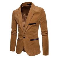 Chaqueta de Traje Casual de Alta Calidad de Pana Color Sólido Estilo Elegante para Negocios y Ocio - details 3