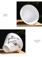 Zhongdouli Dehua porcelana Kung Fu taza maestra de cerámica blanca pura juego para el hogar tazón de té - details 5