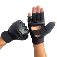 Guantes de Boxeo de Medio Dedo de Cuero PU Ideales para Boxeo, Karate, Muay Thai - details 1