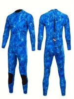 Traje Completo De Neopreno Para Hombre, Con Mangas Largas Y Cremallera Trasera, De 3 Mm De Grosor Para Protección Contra El Frío - details 2