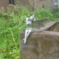 Estatua de Hadas Tocando la Flauta Escultura de Ángel para Jardín Decoración al Aire Libre - details 2
