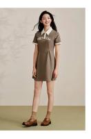 Vestido Polo de Cintura Recortada de Estilo Vintage Semir Moda de Verano 2024 para Mujeres con Estampado de Panda y Letras - details 1
