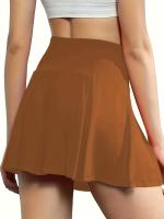Falda Corta Deportiva para Mujer para Tenis, Bádminton, Yoga - Estilo Atlético Casual, Color Sólido, Mezcla de Poliéster y Spandex Elástico, Lavable a Máquina - Primavera/Verano/Otoño - details 30