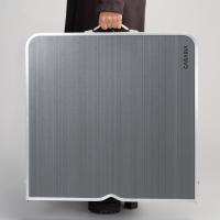 Casaria Aluminio Plegable XXL 4 taburetes Plegables función Maleta Camping Transporte fácil Gris/Blanco jardín - details 4