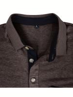 Camisa de manga corta para hombre, camisa de solapa con botones, bolsillo en el pecho, color sólido, a la moda - details 58